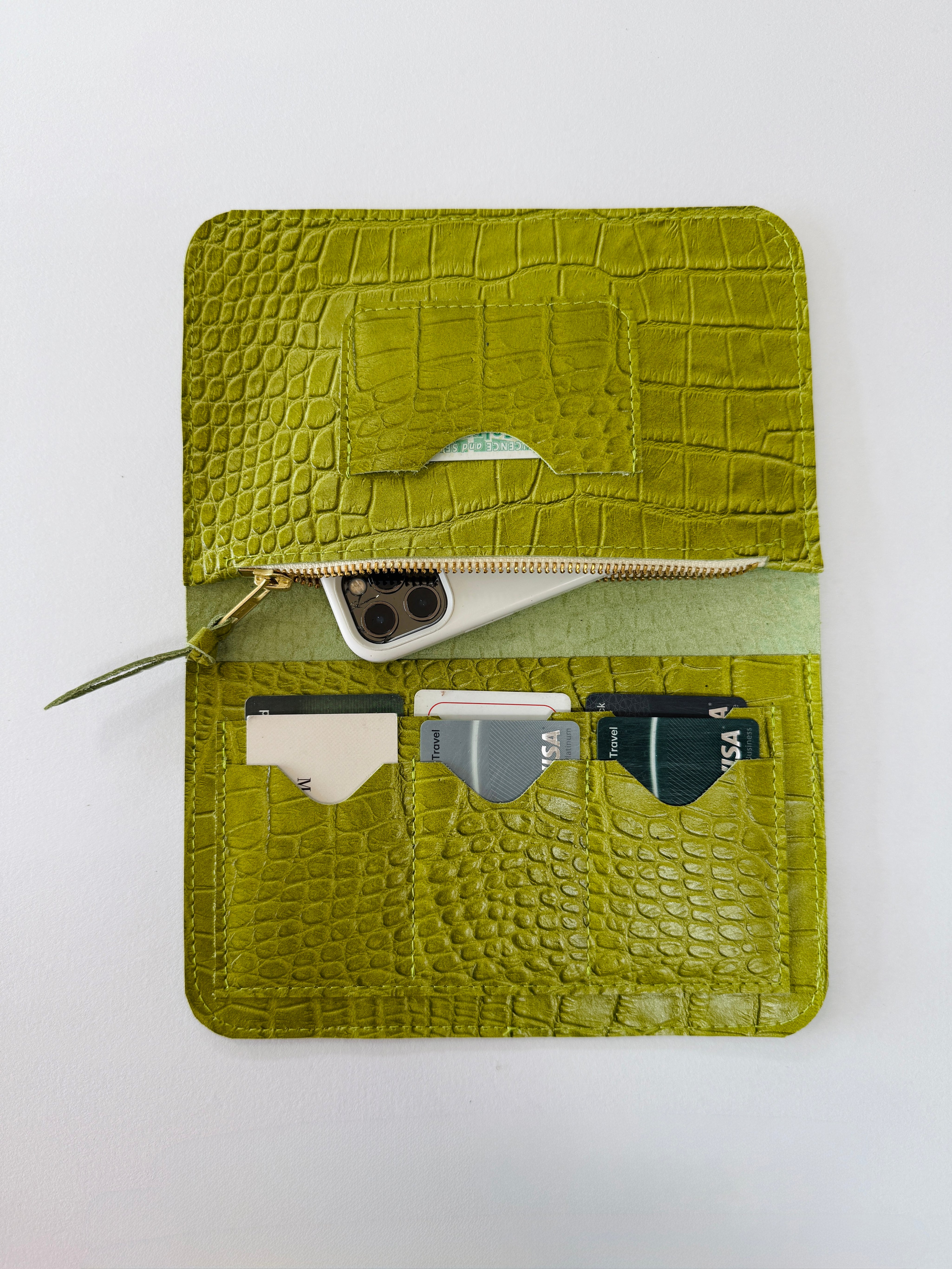 IVY LEATHER CLUTCH WALLET | AVACODO CROC Leather Bag - handcrafted by Market Canvas Leather in Tofino, BC, Canada