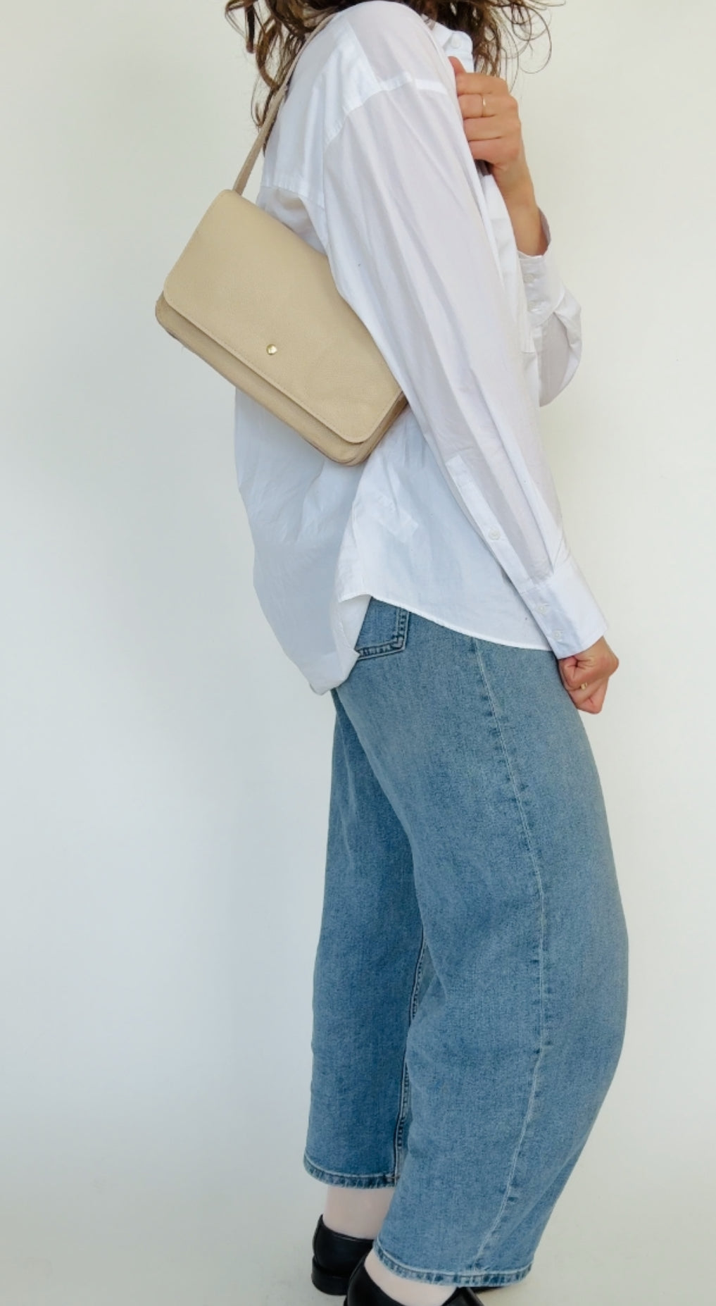 MOLLY CROSSBODY BAG | CREAM Leather Bag - handcrafted by Market Canvas Leather in Tofino, BC, Canada