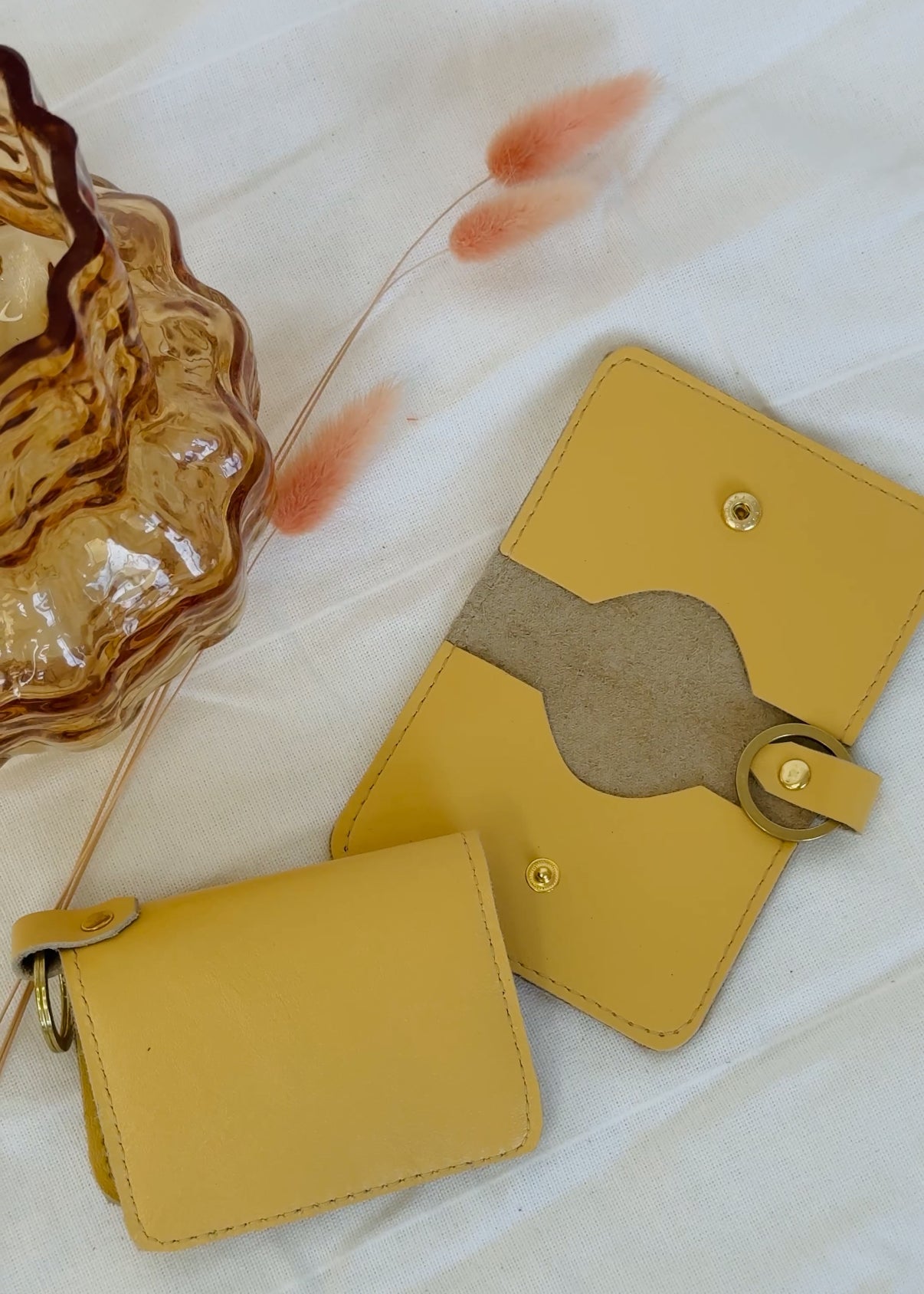 DÓRA LEATHER WALLET | BUTTER YELLOW Leather Bag - handcrafted by Market Canvas Leather in Tofino, BC, Canada