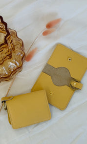 DÓRA LEATHER WALLET | BUTTER YELLOW Leather Bag - handcrafted by Market Canvas Leather in Tofino, BC, Canada