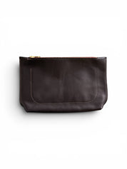 ODDITIES | ASTRID POUCH | COCOA Leather Bag - handcrafted by Market Canvas Leather in Tofino, BC, Canada