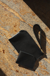 MARTHA POUCH | NOIR Leather Bag - handcrafted by Market Canvas Leather in Tofino, BC, Canada