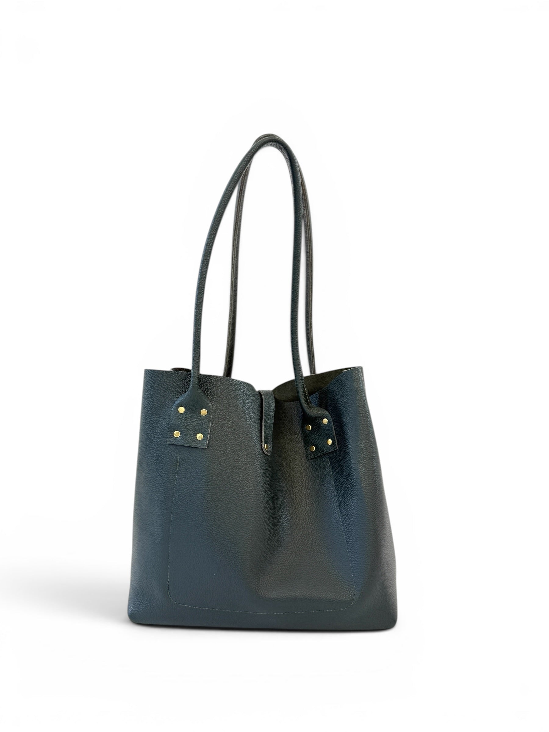 MOORE REFINED TOTE | KALE Leather Bag - handcrafted by Market Canvas Leather in Tofino, BC, Canada