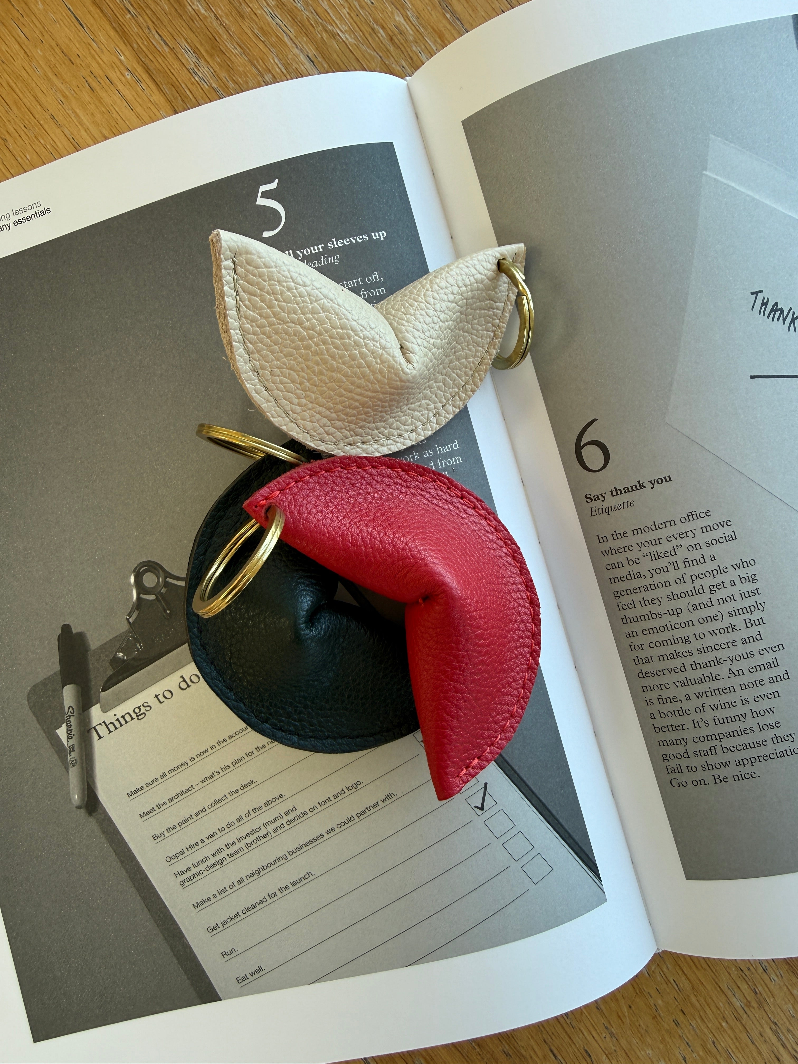 LEATHER DUMPLING KEYCHAIN | ASSORTED Leather Bag - handcrafted by Market Canvas Leather in Tofino, BC, Canada