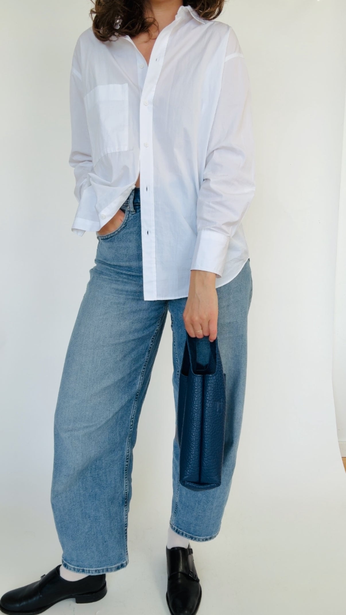 ISSY MINI TOTE | PEBBLED NAVY Leather Bag - handcrafted by Market Canvas Leather in Tofino, BC, Canada