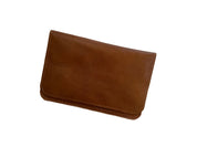 IVY LEATHER CLUTCH WALLET | CARAMEL Leather Bag - handcrafted by Market Canvas Leather in Tofino, BC, Canada