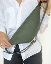 LAUREL SLING BAG | ARUGULA Leather Bag - handcrafted by Market Canvas Leather in Tofino, BC, Canada