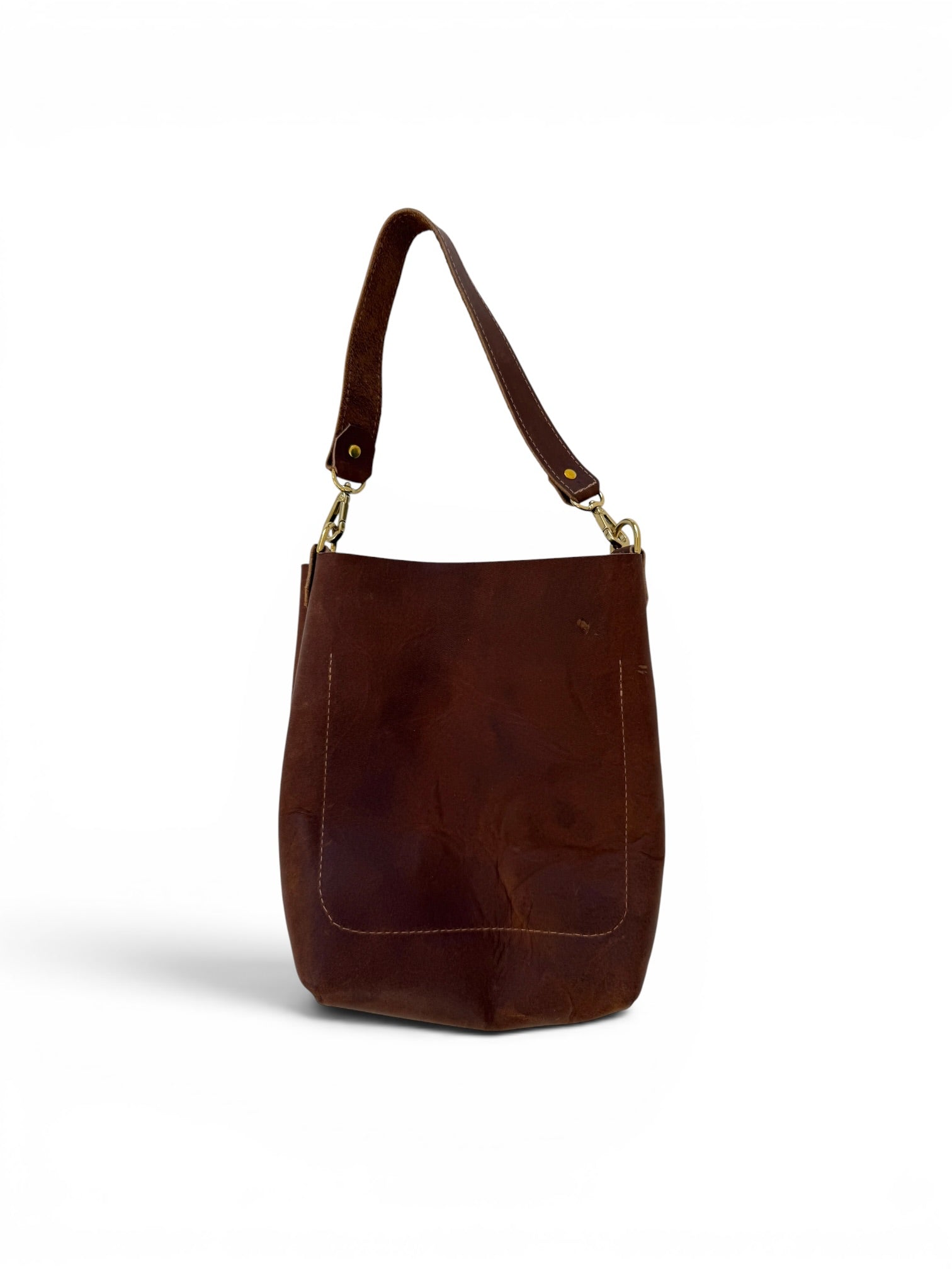ODDITIES | MINI CLAIRE  BAG | CHOCOLATE SAMPLE Leather Bag - handcrafted by Market Canvas Leather in Tofino, BC, Canada