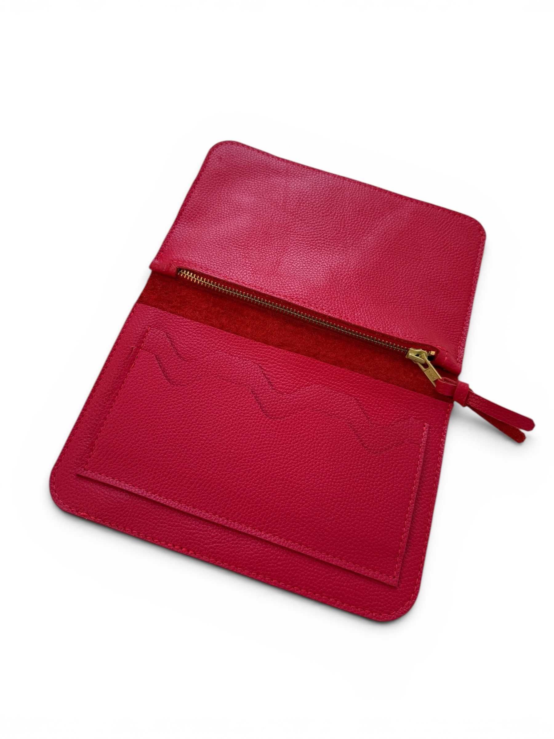 ODDITIES | IVY LEATHER CLUTCH WALLET | STRAWBERRY Leather Bag - handcrafted by Market Canvas Leather in Tofino, BC, Canada
