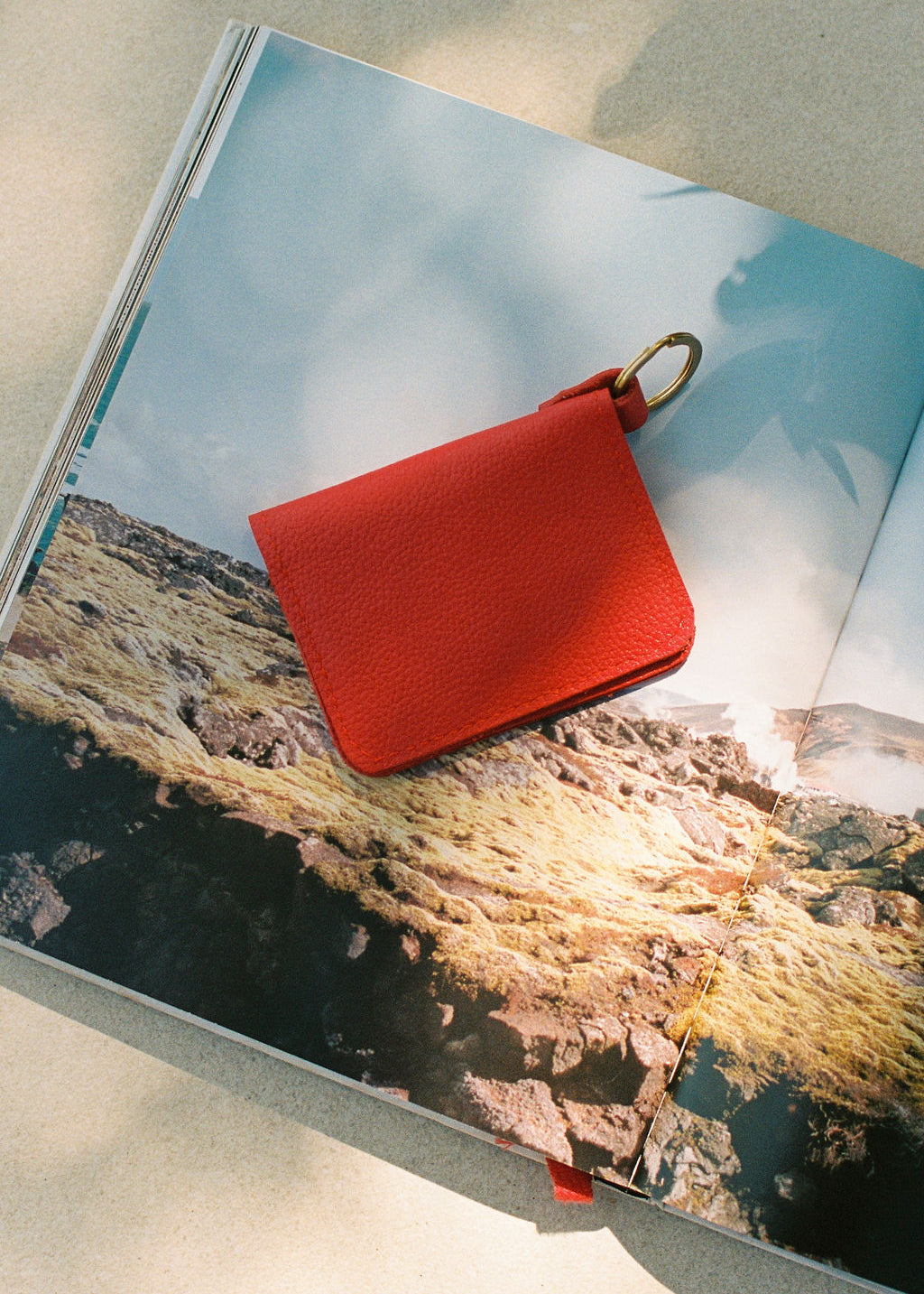 DÓRA LEATHER WALLET | STRAWBERRY Leather Bag - handcrafted by Market Canvas Leather in Tofino, BC, Canada