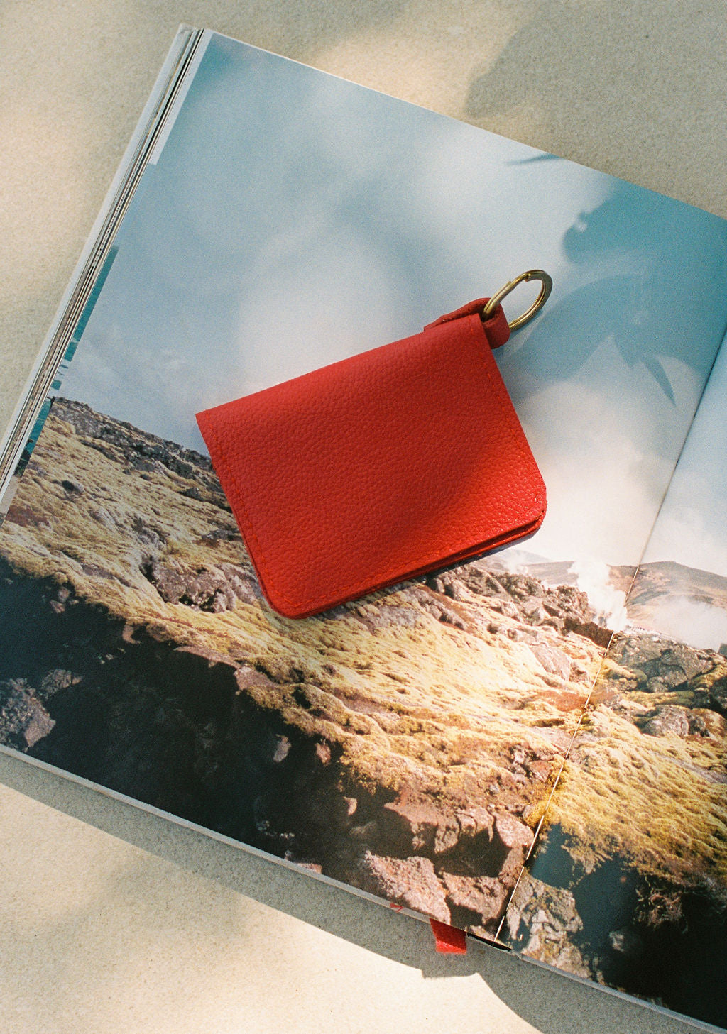 DÓRA LEATHER WALLET | STRAWBERRY Leather Bag - handcrafted by Market Canvas Leather in Tofino, BC, Canada