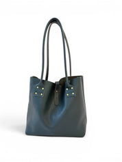 MOORE REFINED TOTE | KALE Leather Bag - handcrafted by Market Canvas Leather in Tofino, BC, Canada
