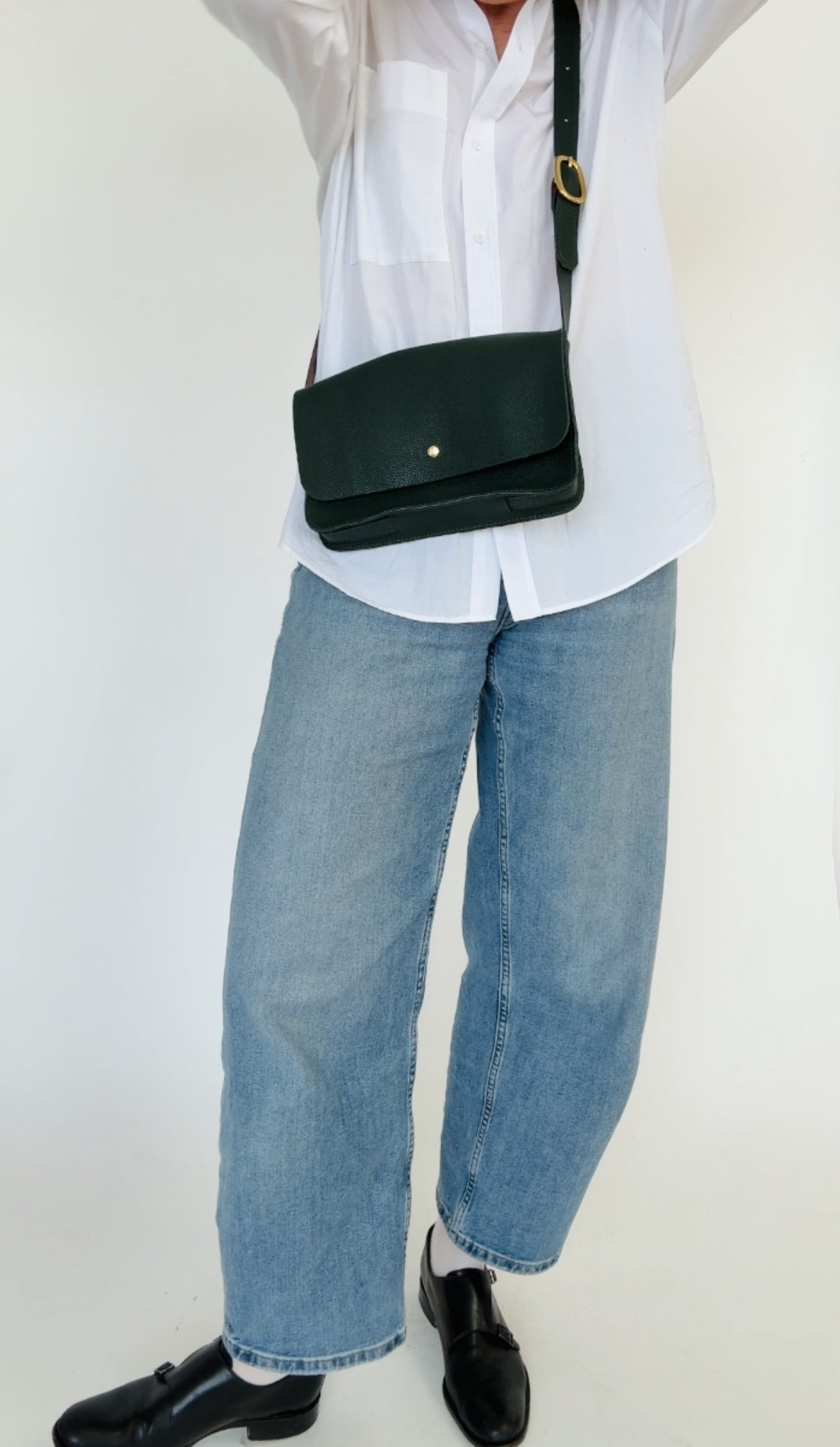 MOLLY CROSSBODY BAG | KALE Leather Bag - handcrafted by Market Canvas Leather in Tofino, BC, Canada