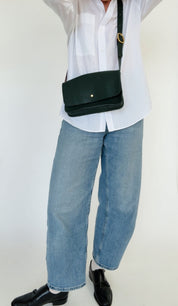 MOLLY CROSSBODY BAG | KALE Leather Bag - handcrafted by Market Canvas Leather in Tofino, BC, Canada