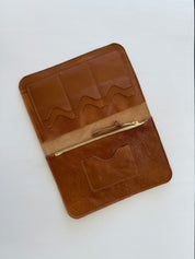 IVY LEATHER CLUTCH WALLET | CARAMEL Leather Bag - handcrafted by Market Canvas Leather in Tofino, BC, Canada