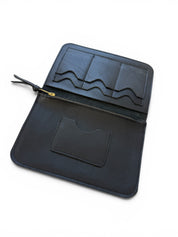 IVY LEATHER CLUTCH WALLET | BLACK Leather Bag - handcrafted by Julie Neufeld in Tofino, BC, Canada