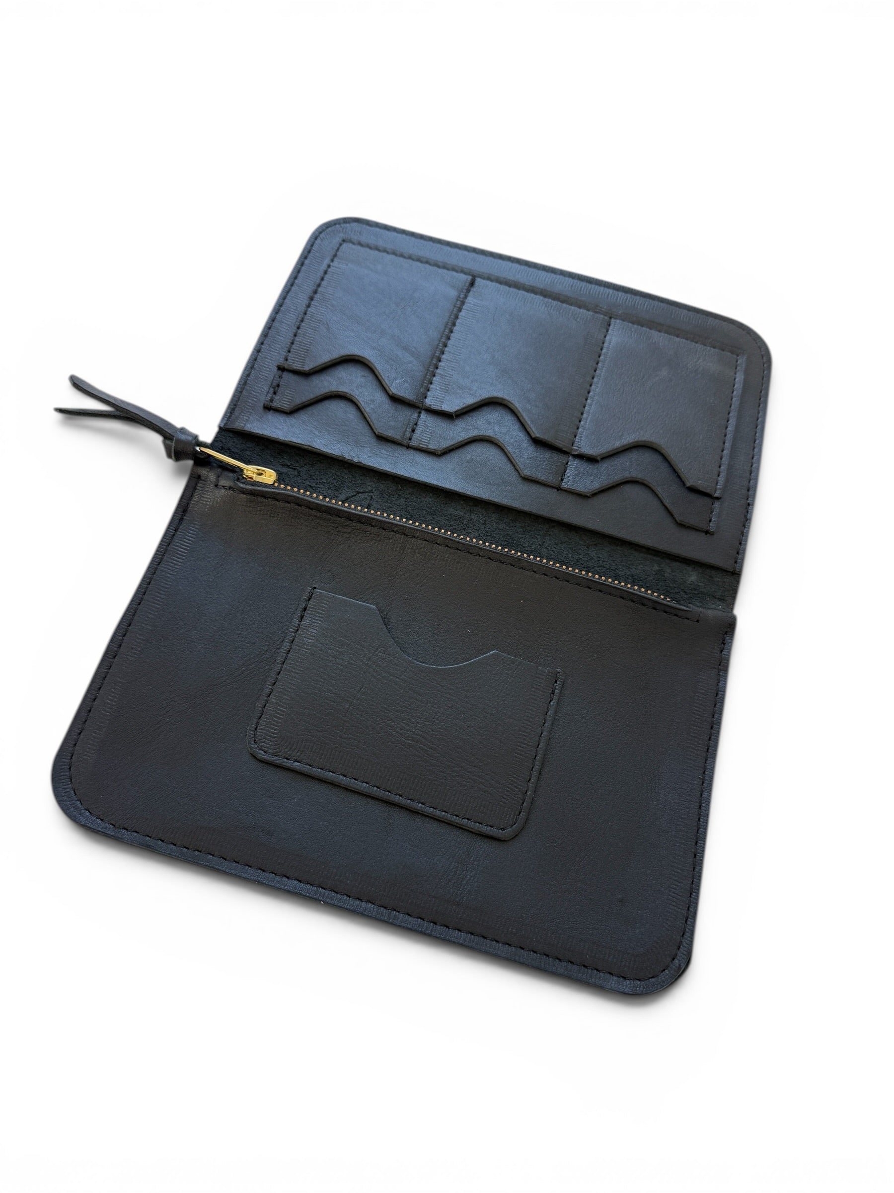 IVY LEATHER CLUTCH WALLET | BLACK Leather Bag - handcrafted by Julie Neufeld in Tofino, BC, Canada