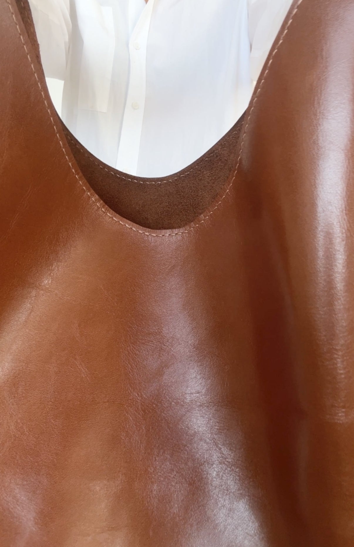 BRUNA SHOULDER BAG | CARAMEL Leather Bag - handcrafted by Market Canvas Leather in Tofino, BC, Canada
