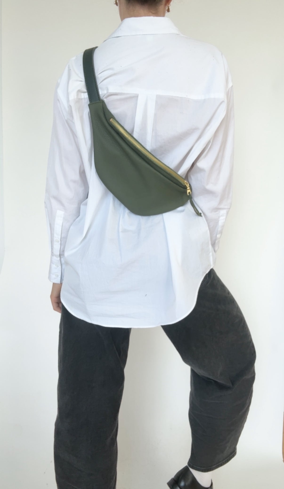 LAUREL SLING BAG | ARUGULA Leather Bag - handcrafted by Market Canvas Leather in Tofino, BC, Canada