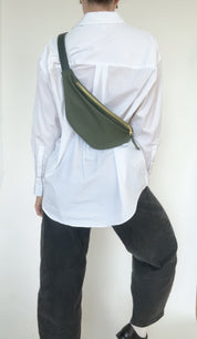 LAUREL SLING BAG | ARUGULA Leather Bag - handcrafted by Market Canvas Leather in Tofino, BC, Canada