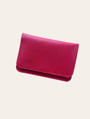 IVY LEATHER CLUTCH WALLET | STRAWBERRY Leather Bag - handcrafted by Market Canvas Leather in Tofino, BC, Canada
