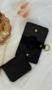 DÓRA LEATHER WALLET | NOIR Leather Bag - handcrafted by Market Canvas Leather in Tofino, BC, Canada