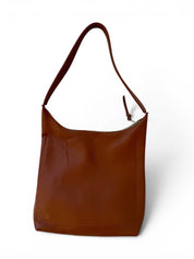 ODDITIES | BRUNA ZIP SHOULDER BAG | COGNAC Leather Bag - handcrafted by Market Canvas Leather in Tofino, BC, Canada