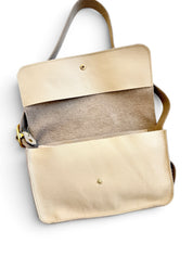 MOLLY CROSSBODY BAG | CREAM Leather Bag - handcrafted by artisan Julie Neufeld Leather in Tofino, BC, Canada