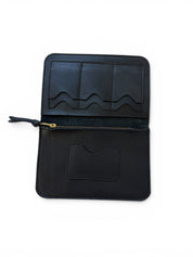 IVY LEATHER CLUTCH WALLET | BLACK Leather Bag - handcrafted by artisan Julie Neufeld Leather in Tofino, BC, Canada