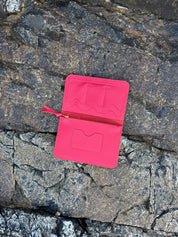 IVY LEATHER CLUTCH WALLET | STRAWBERRY Leather Bag - handcrafted by Market Canvas Leather in Tofino, BC, Canada