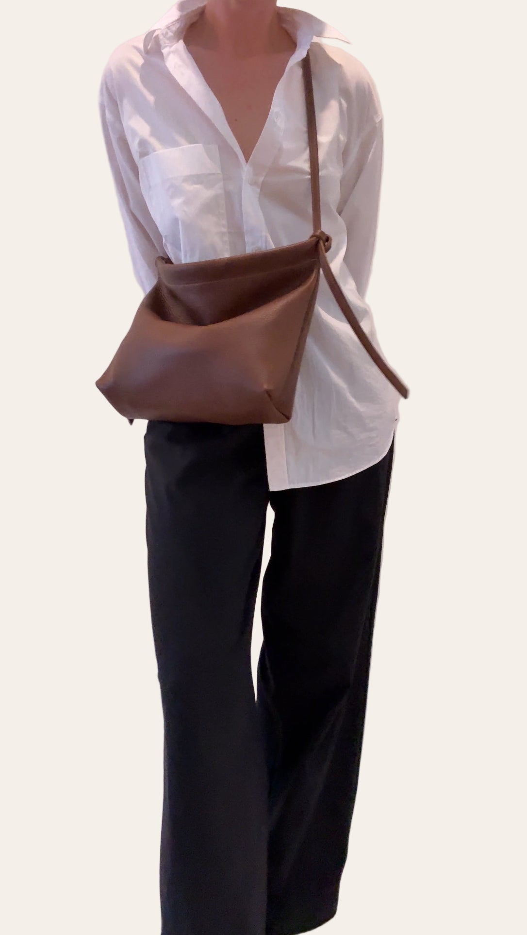 HENNI TOTE | CHOCOLATE Leather Bag - handcrafted by Market Canvas Leather in Tofino, BC, Canada