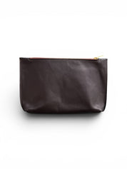 ODDITIES | ASTRID POUCH | COCOA Leather Bag - handcrafted by Market Canvas Leather in Tofino, BC, Canada