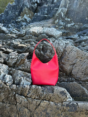 BRUNA SHOULDER BAG | STRAWBERRY Leather Bag - handcrafted by Market Canvas Leather in Tofino, BC, Canada