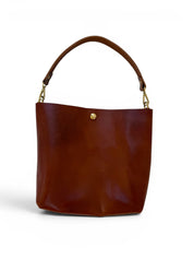ODDITIES | CLAIRE  BAG | COGNAC Leather Bag - handcrafted by Market Canvas Leather in Tofino, BC, Canada