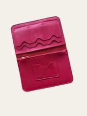 IVY LEATHER CLUTCH WALLET | STRAWBERRY Leather Bag - handcrafted by Market Canvas Leather in Tofino, BC, Canada