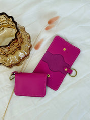 DÓRA LEATHER WALLET | WATERMELON Leather Bag - handcrafted by Market Canvas Leather in Tofino, BC, Canada