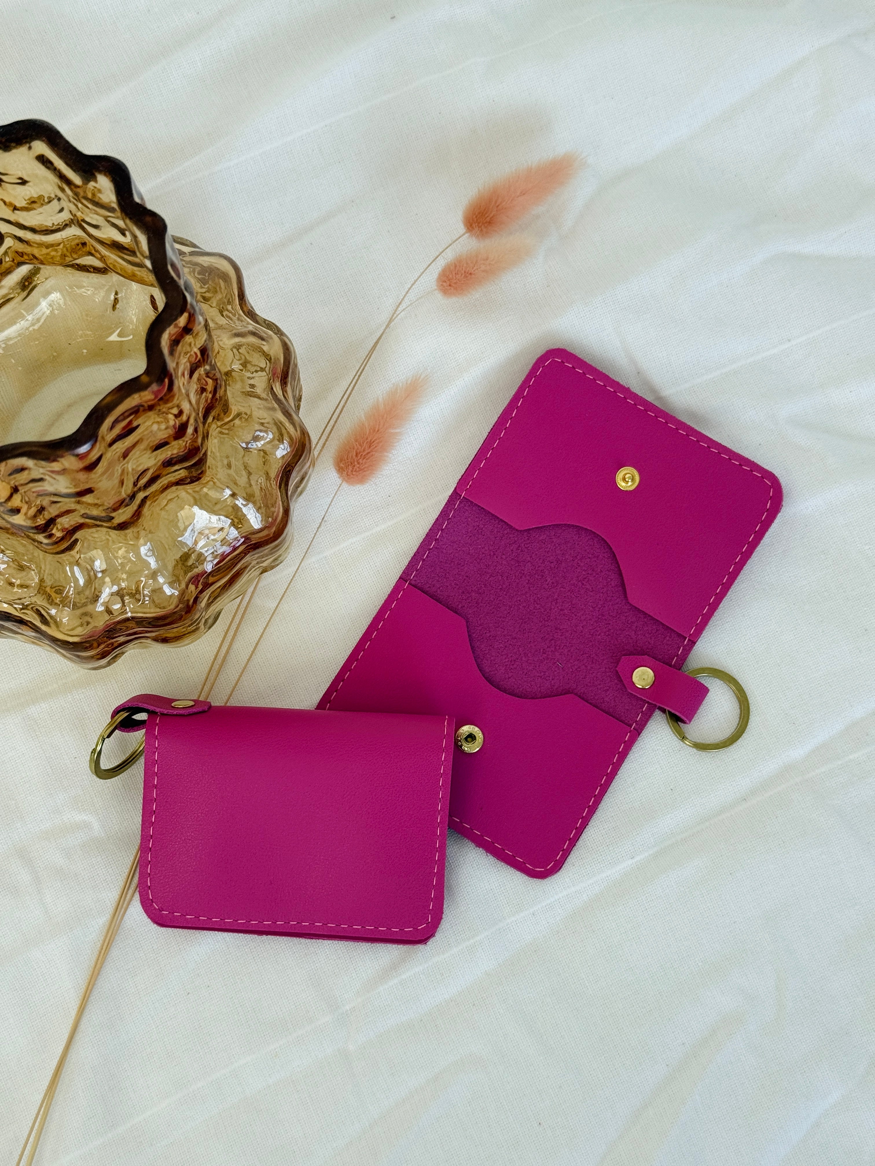 DÓRA LEATHER WALLET | WATERMELON Leather Bag - handcrafted by Market Canvas Leather in Tofino, BC, Canada