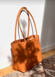 AUGUSTA TOTE | SPICE Leather Bag - handcrafted by Market Canvas Leather in Tofino, BC, Canada