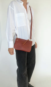 ODDITIES | ASTRID BAG | CHESTNUT Leather Bag - handcrafted by Market Canvas Leather in Tofino, BC, Canada