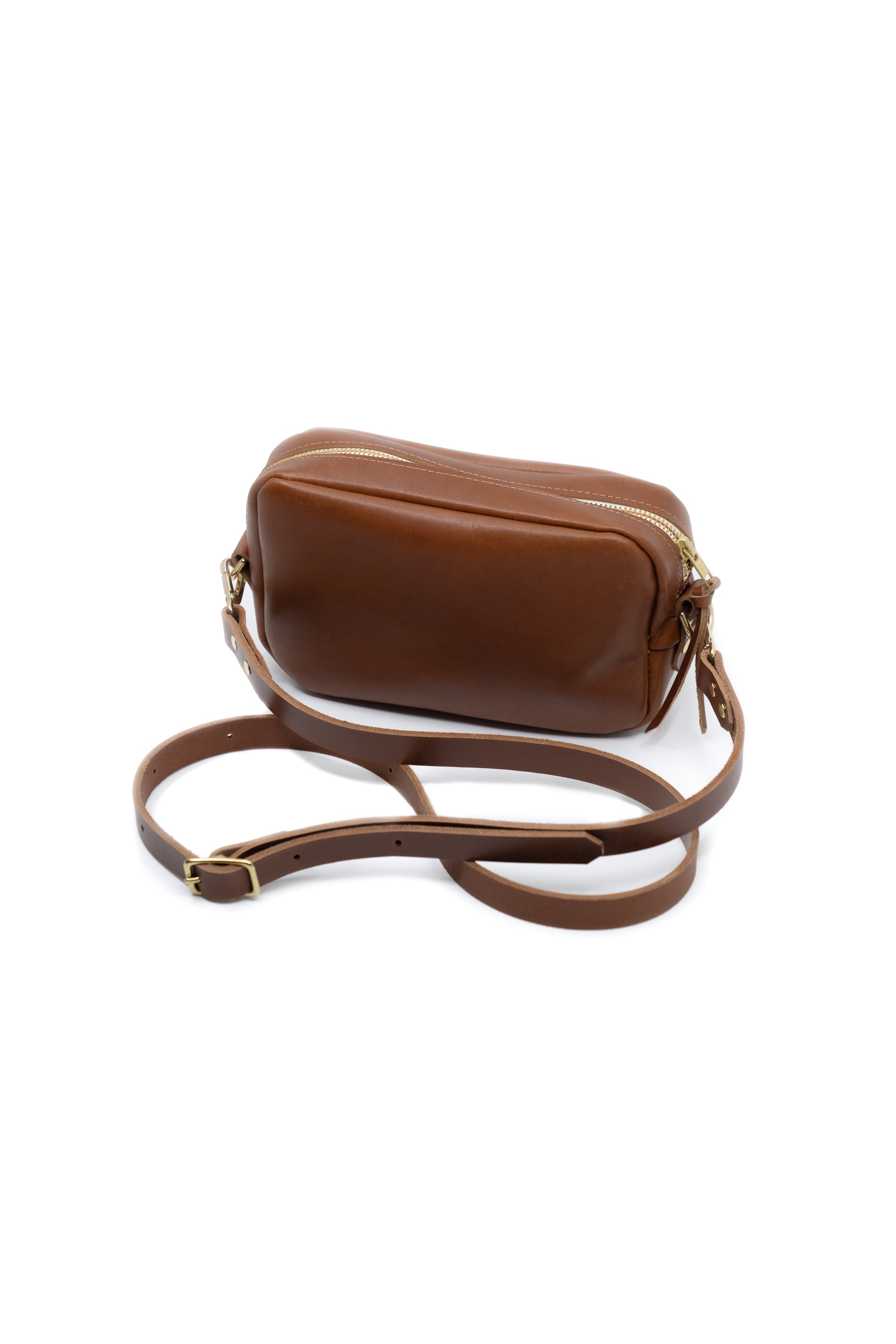 ODDITIES DAY TO NIGHT BAG | COGNAC SAMPLE Leather Bag - handcrafted by Market Canvas Leather in Tofino, BC, Canada