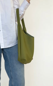 BRUNA SHOULDER BAG | KIWI Leather Bag - handcrafted by Market Canvas Leather in Tofino, BC, Canada