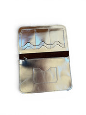 IVY LEATHER CLUTCH WALLET | SILVER Leather Bag - handcrafted by Market Canvas Leather in Tofino, BC, Canada