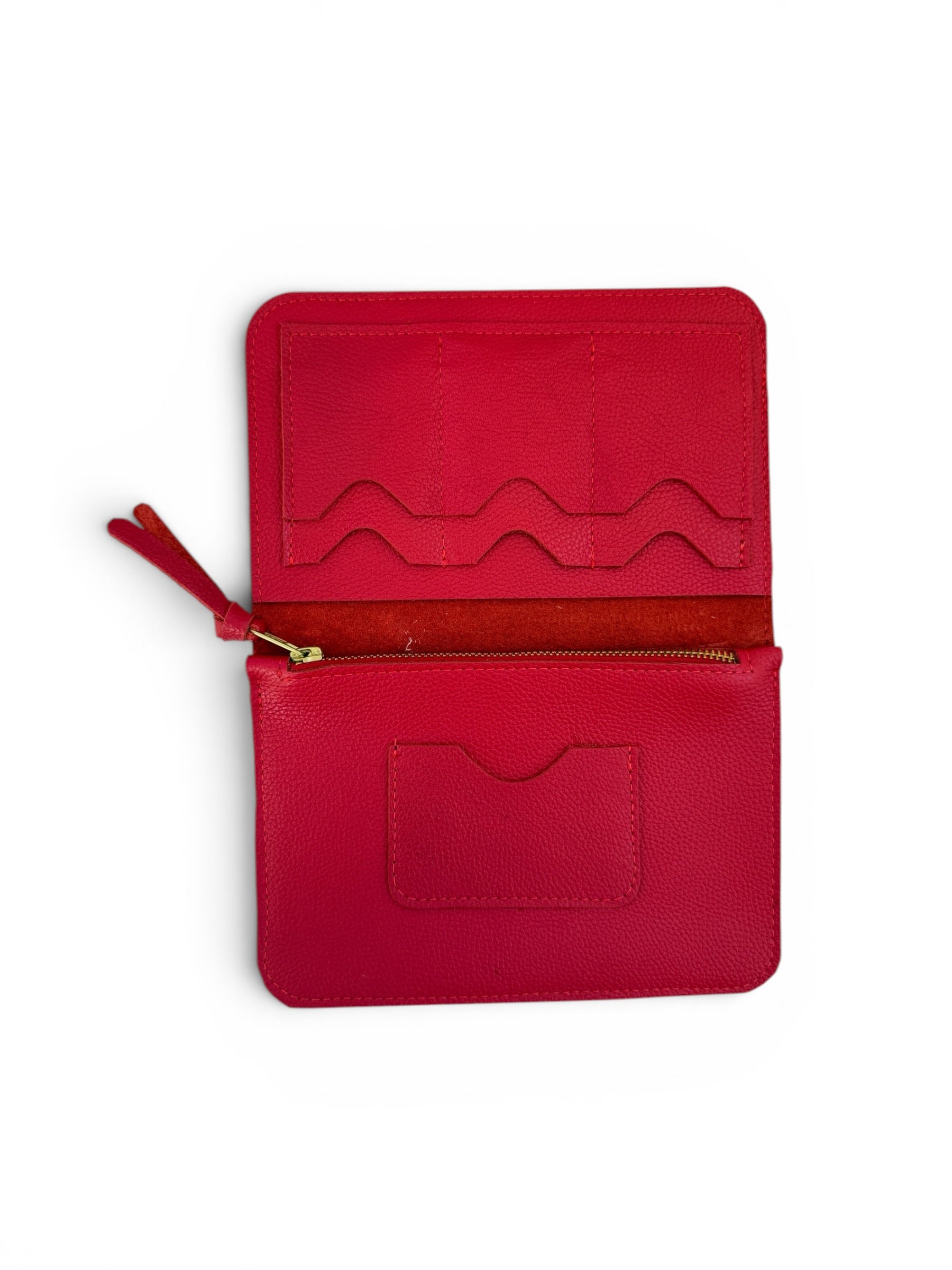 IVY LEATHER CLUTCH WALLET | STRAWBERRY Leather Bag - handcrafted by Market Canvas Leather in Tofino, BC, Canada