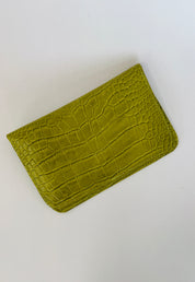 IVY LEATHER CLUTCH WALLET | AVACODO CROC Leather Bag - handcrafted by Market Canvas Leather in Tofino, BC, Canada