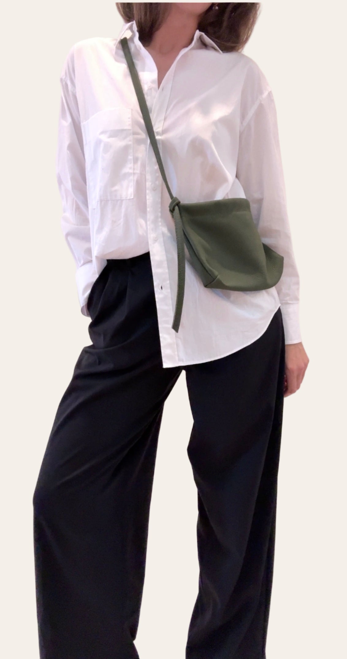 MINI HENNI TOTE | ARUGULA Leather Bag - handcrafted by Market Canvas Leather in Tofino, BC, Canada