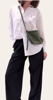 MINI HENNI TOTE | ARUGULA Leather Bag - handcrafted by Market Canvas Leather in Tofino, BC, Canada