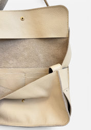 MOLLY CROSSBODY BAG | CREAM Leather Bag - handcrafted by artisan Julie Neufeld Leather in Tofino, BC, Canada