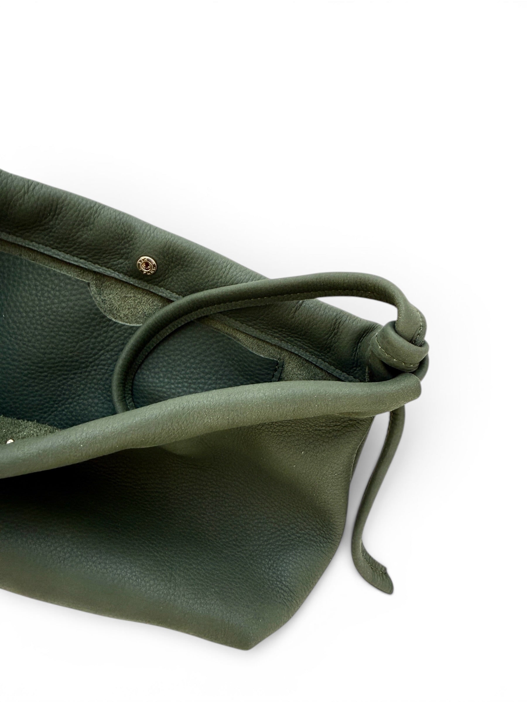 MINI HENNI TOTE | ARUGULA Leather Bag - handcrafted by Market Canvas Leather in Tofino, BC, Canada