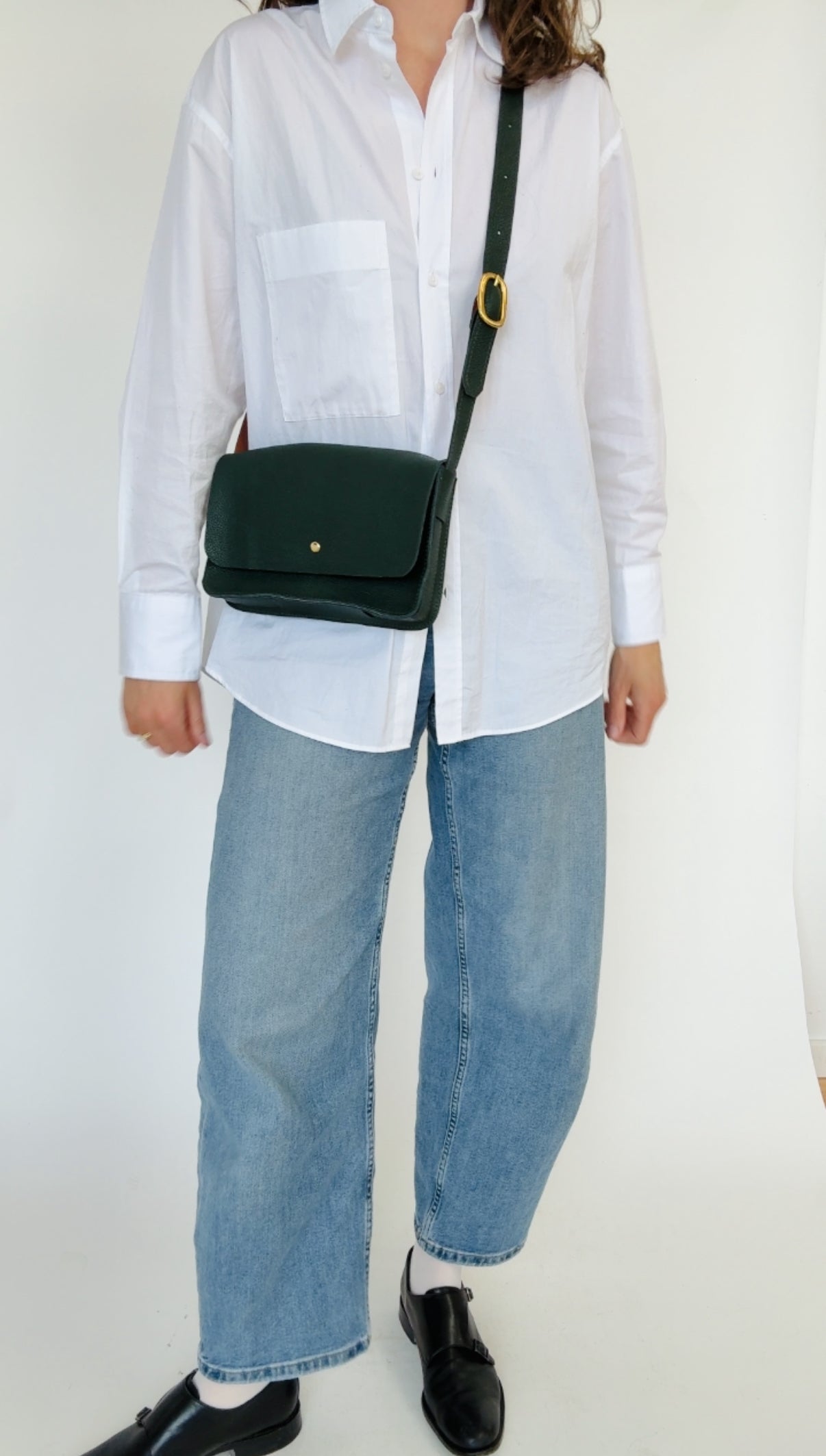MOLLY CROSSBODY BAG | KALE Leather Bag - handcrafted by Market Canvas Leather in Tofino, BC, Canada