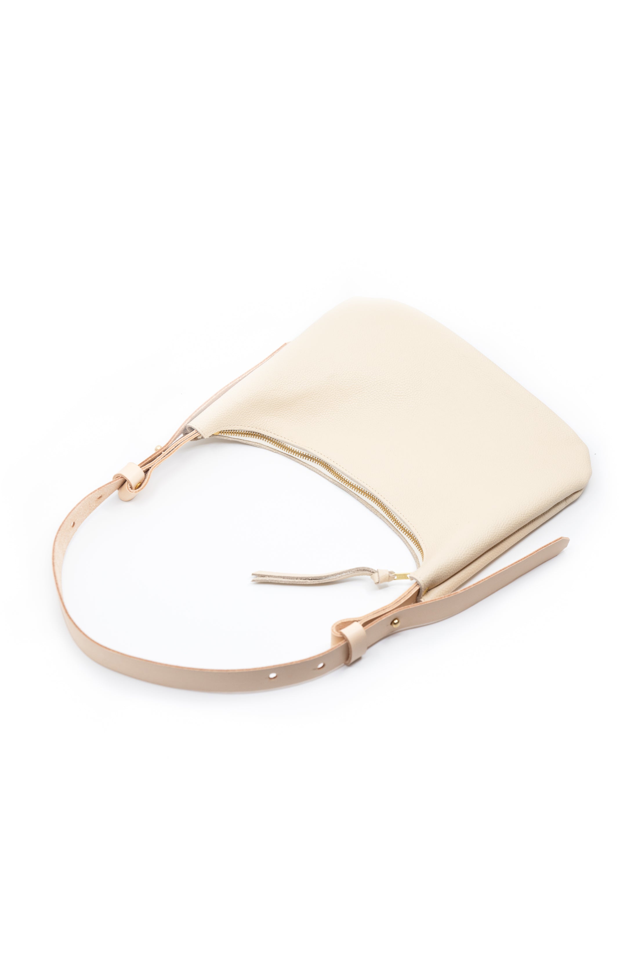 KUSAMA SHOULDER BAG | CREAM Leather Bag - handcrafted by Market Canvas Leather in Tofino, BC, Canada